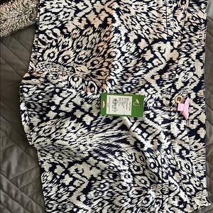 Lilly Pulitzer Kelly Stretch Navy and White Patterned Shorts